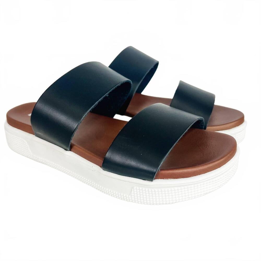 NEW MIA SHOES women's sandy toes faux leather sandals in black